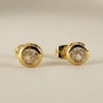 Aretes de Rodio Dorado